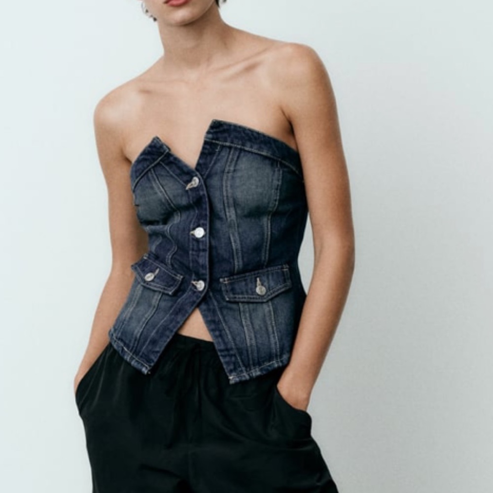 Zara Denim Corset